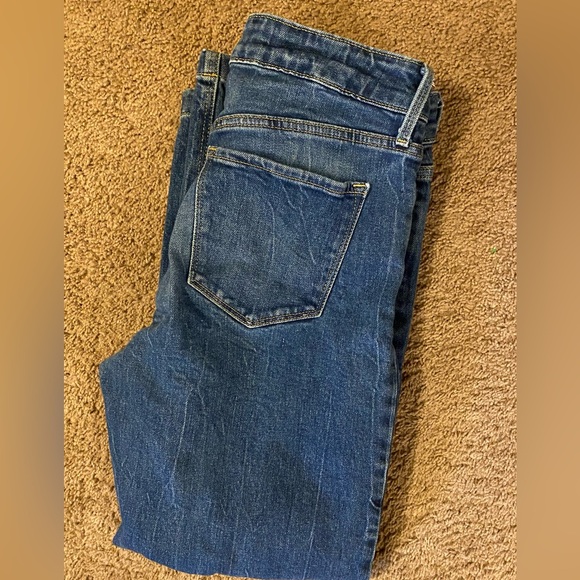 Old Navy Dk Blue Denim Jeans, High Rise, Wide Leg, Size 6 - Picture 8 of 8